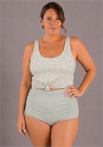 High Waisted Ruched Bottom Sage